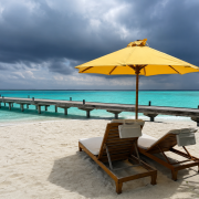 Diving in bad weather in Maldives